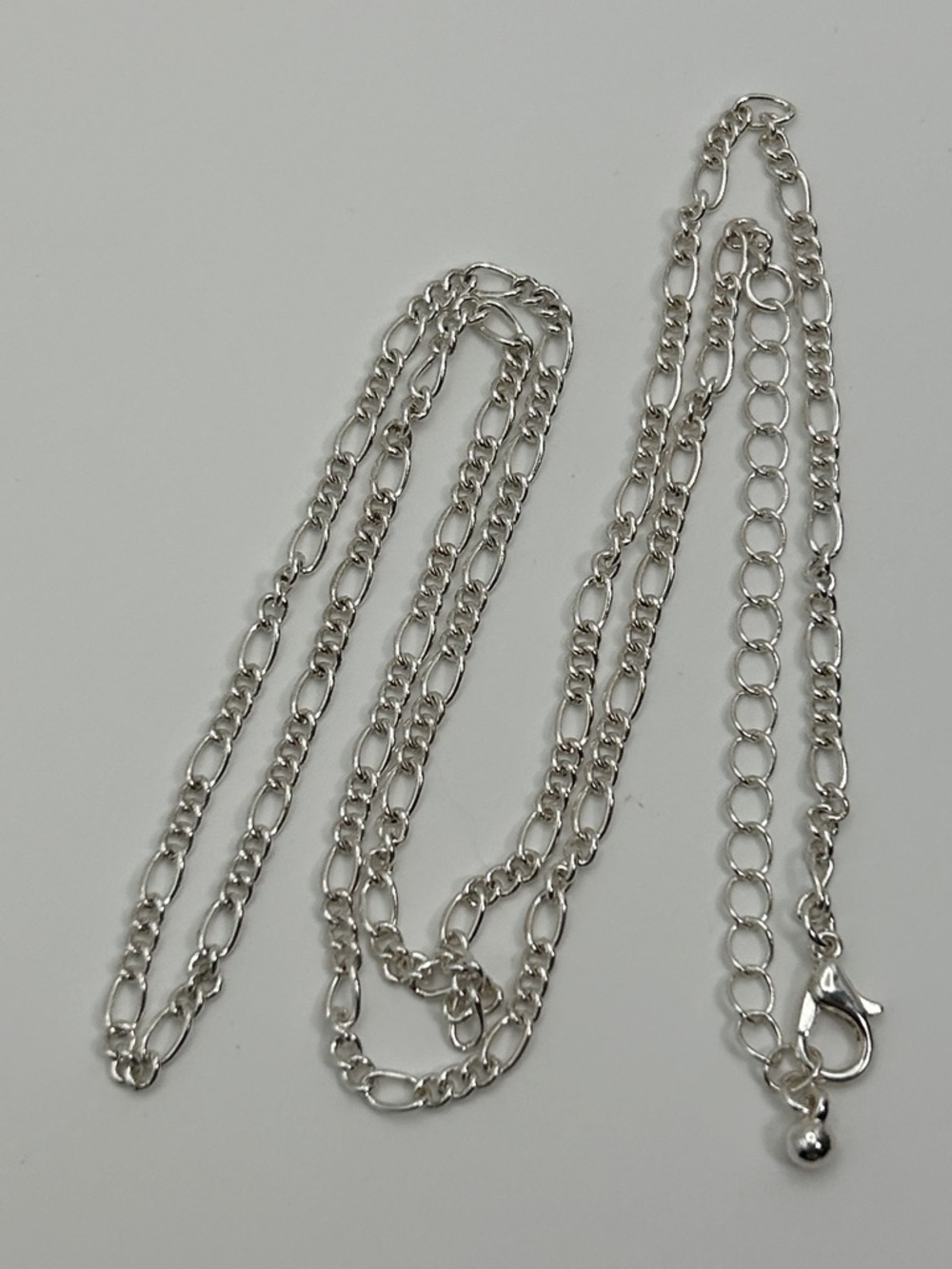 Silver-Tone Chain Necklace Twisted Oval Links Unbranded - Picture 7 of 7